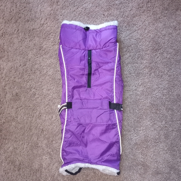 Dog Waterproof & Reflective Dog Winter Coat, Fleece Lining With Harness Hole - L - Picture 6 of 11